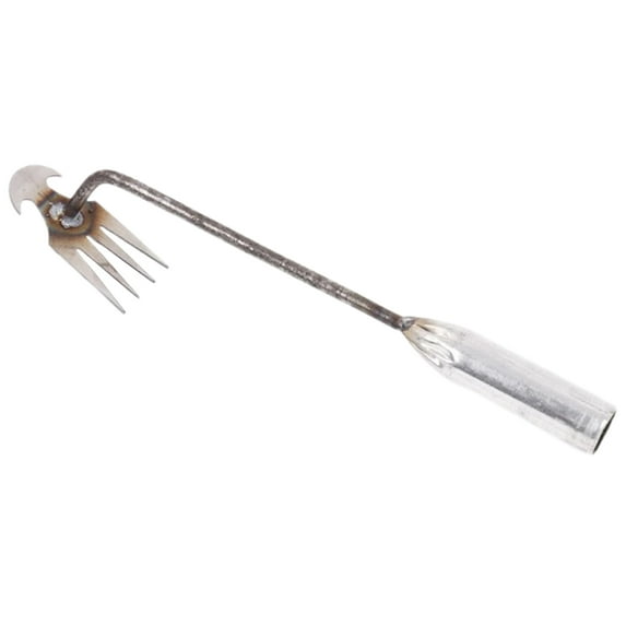 Extended Handle Remove Weeding Tool Extended Handle Weeding Hoe with Pointed Tip 4 Teeth Ergonomic Outdoor Weeding Tool for Narrow Spaces for Precise