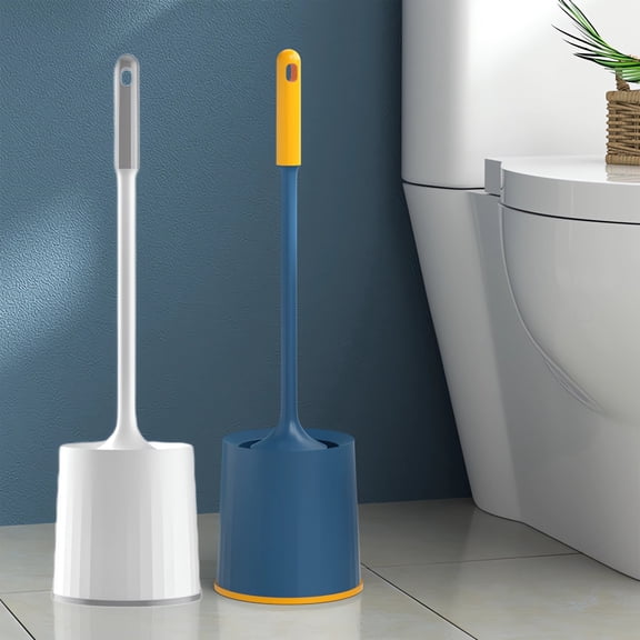 Extended Handle Toilet Brush Universal Bathroom Cleaning Brush with Base Non-Scratch Bristles and Splash Guard for Easy Sanitary Cleaning Essential Household Cleaning Tool for Toilets and Sopatenor