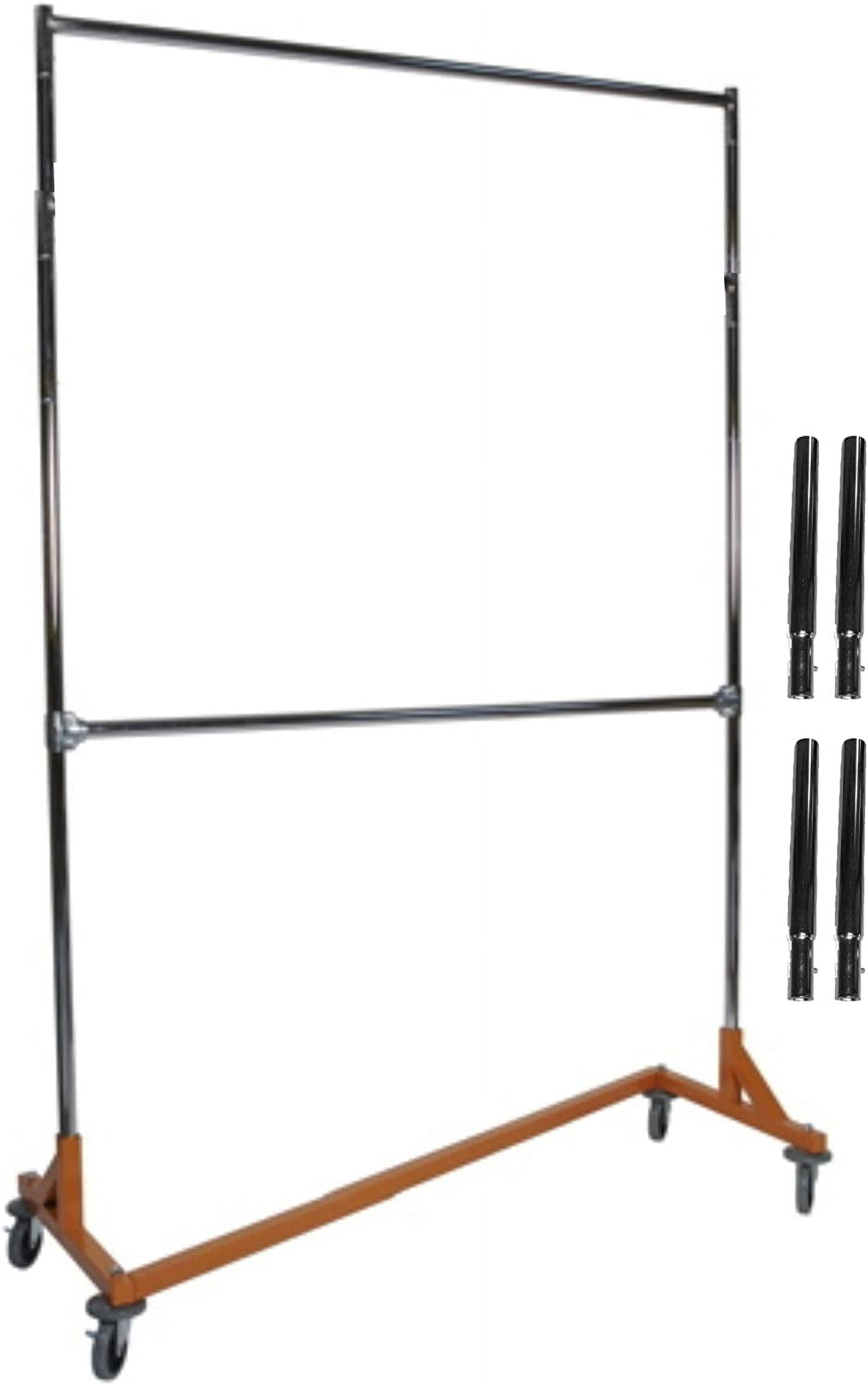 Extended Height Nesting Z-Rack Rolling Garment Rack with Add-On Bar ...