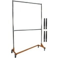Extended Height Nesting ZRack Rolling Garment Rack with AddOn Bar, Grade