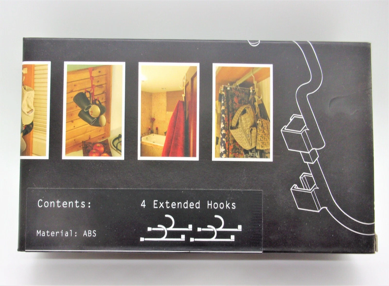 Extended Hooks By: Simply Brilliant, # E-Pak Charcoal Finish