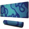 thumbnail image 1 of Extended Japanese Blue Wave Mouse Pad: Large 31.5x11.8 Inches with Non-Slip Rubber Base and Stitched Edges, 1 of 7