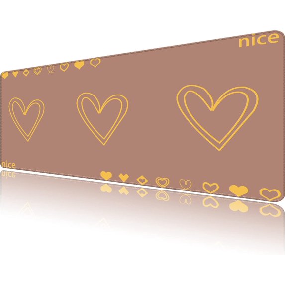 Extended Large Computer Gaming Mouse Pad Desk Mat(31.5×15.7 in),Desk Pad with Non-Slip Base and Stitched Edges,Suitable for Work Office Large Gaming Mouse Pad Desktop Pad (A20-Brown)