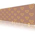 thumbnail image 1 of Extended Large Computer Gaming Mouse Pad Desk Mat(31.5×15.7 in),Desk Pad with Non-Slip Base and Stitched Edges,Suitable for Work Office Large Gaming Mouse Pad Desktop Pad (A8-Brown), 1 of 5