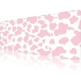 thumbnail image 1 of Extended Large Computer Gaming Mouse Pad Desk Mat(31.5×15.7 in),Desk Pad with Non-Slip Base and Stitched Edges,Suitable for Work Office Large Gaming Mouse Pad Desktop Pad-Pink Cow, 1 of 6