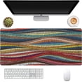 thumbnail image 1 of Extended Large Computer Gaming Mouse Pad Desk Mat(31.5×15.7 in),Desk Pad with Stitched Edges and Non-Slip Base,Desktop Pad Suitable for Work Office Aesthetic Boho Bohemian Cute-Colorful, 1 of 6