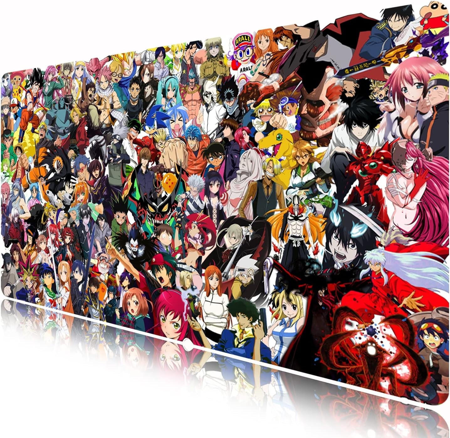 Extended Large Gaming Mouse Pad, Full Desk Keyboard Mouse Pad, XXL Bigmouse Pad with Anime, Waterproof and Anti-Skid for Office Desk Decor . (35.4×15.75×0.1 inch)
