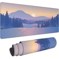 thumbnail image 1 of Extended Large Gaming Mouse Pad, Mousepad Desk Mat with Cute Funny Mountains at Sunset for Gift, Waterproof XL Big Computer Mats Deskmat for Keyboard and Laptop with Nonslip Base, (Blue, 31.5*11.8 In), 1 of 6