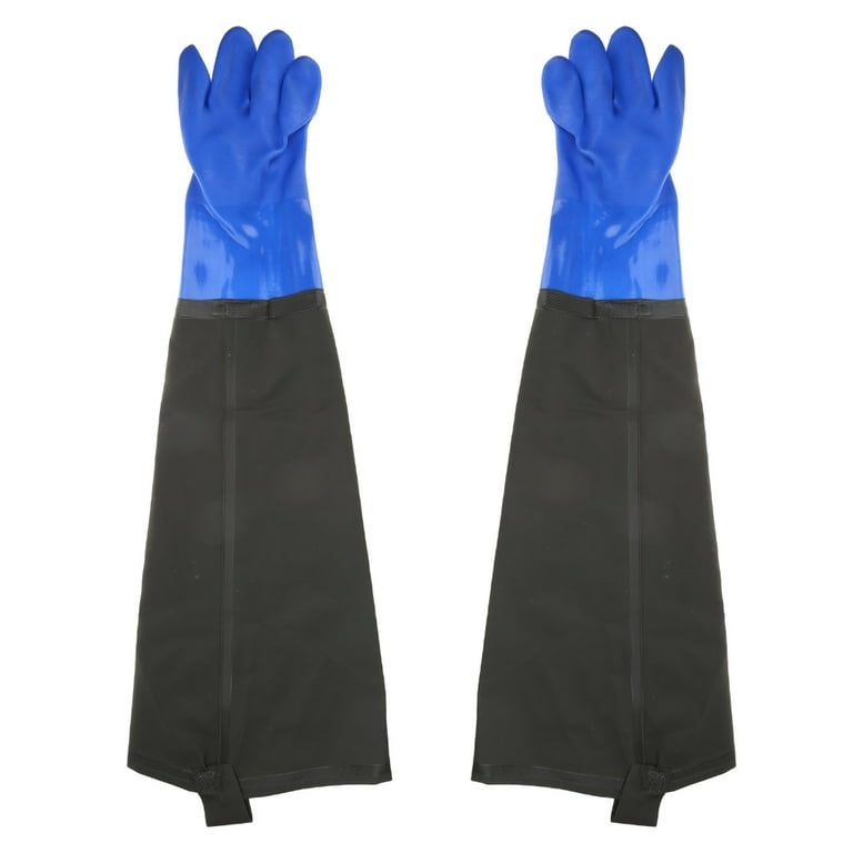 Extended Length Long Waterproof Rubber Gloves Resist Acid Alkali Oil Shield Your Arms from Water and Scratches
