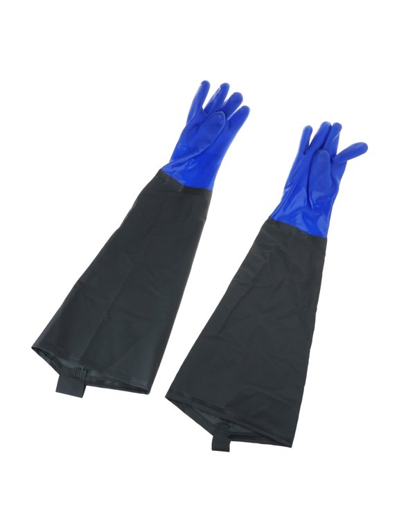 Extended Length Long Waterproof Rubber Gloves Resist Acid, Alkali & Oil, Your Arms from Water and Scratches