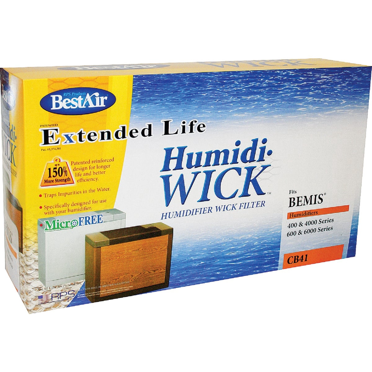 1-pack RPS Products Extended Life Humidifier Wick Filter - For Humidifiers - 1 Pack — Residential Use, Standard Application