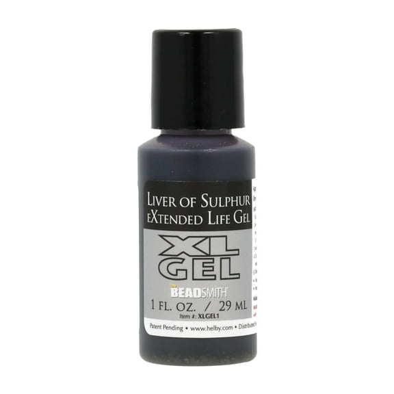 The Beadsmith XL Liver of Sulfur Extended Life Gel, 1 Fluid Ounce (29 ml)Bottle