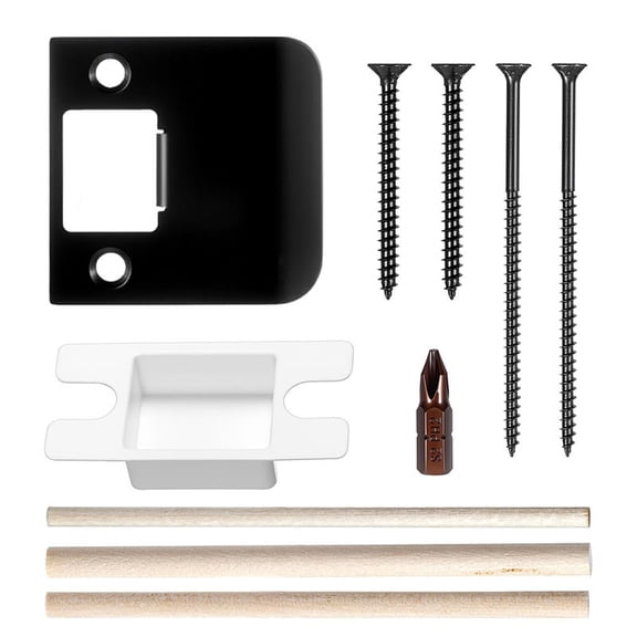 Extended Lip Stainless Steel Door Latch Strike Plate, Multi-Color Reinforced Guide Piece for Secure Lock Alignment & Frame Protection