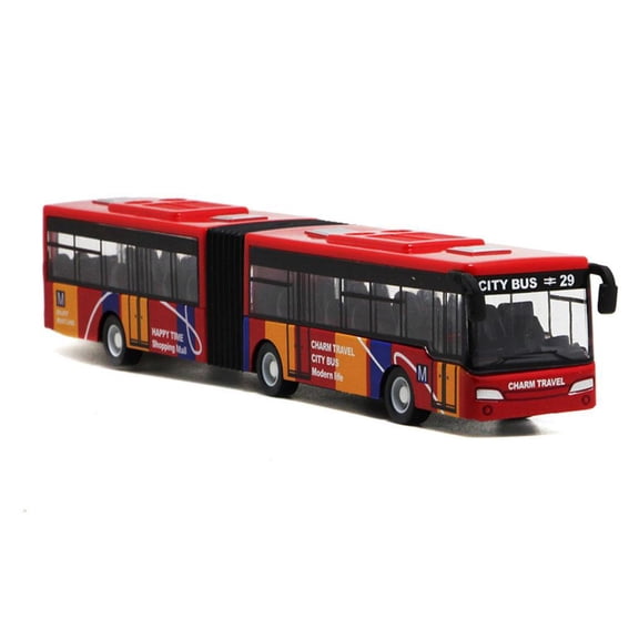 Extended Mini Bus Toy for Kids, Realistic Alloy Model Vehicle, Smooth Glide Wheels, Educational Role-Playing Gift for Children Aged 3+