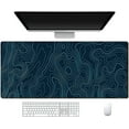 thumbnail image 1 of Extended Mouse Pad, Large Big Desk Pad with Stitched Edges, 31.5''''x11.8'''', Non-Slip Laptop Computer Keyboard Mousepad for Office Home, Geographic Topographi-c Map Lines, 1 of 6