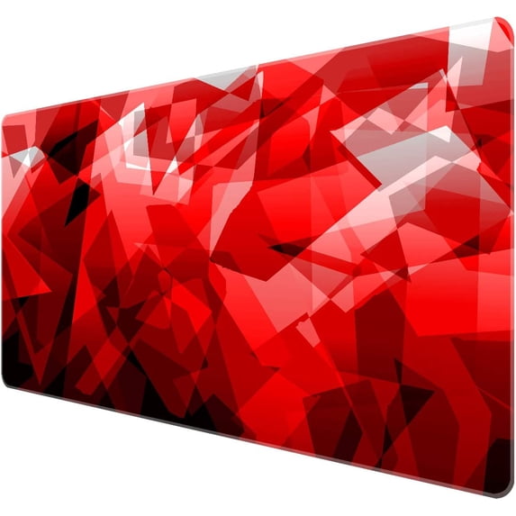 Extended Mouse Pad Large Gaming Mouse Pad- 35.4x15.7x0.12 inch Computer Keyboard Mouse Mat Non-Slip Mousepad Rubber Base and Stitched Edges for Game Players, Office, Study, Irregular Pattern