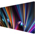 thumbnail image 1 of Extended Mouse Pad Large Gaming Mouse Pad- 35.4x15.7x0.12 inch Computer Keyboard Mouse Mat Non-Slip Mousepad Rubber Base and Stitched Edges for Game Players, Office, Study, Rainbow Line Design, 1 of 6