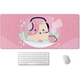 thumbnail image 1 of Extended Mouse Pad, XXL Gaming Mouse Pads, Large Big Mousepad Laptop Computer Keyboard Mat Desk Pad with Non-Slip Base Stitched Edge for Gaming Office, 35.4 x 15.7 inch, Cute Cat, 1 of 6