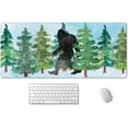 thumbnail image 1 of Extended Mouse Pad, XXL Gaming Mouse Pads, Large Big Mousepad Laptop Computer Keyboard Mat Desk Pad with Non-Slip Base Stitched Edge for Gaming Office, 35.4 x 15.7 inch, Watercolor Sasquatch, 1 of 6