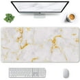 thumbnail image 1 of Extended Mouse Pad, XXL Gaming Mouse Pads, Large Big Mousepad Laptop Computer Keyboard Mat Desk Pad with Non-Slip Base Stitched Edge for Gaming Office, 35.5 x 15.7 inch, Tropical Leaves, 1 of 1