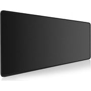 Extended Mousepad L Non-Slip Rubber Base Textured Weave Gaming Mouse Pad, Black \u2013 34.65x12-Inch Desk matt for Desktop
