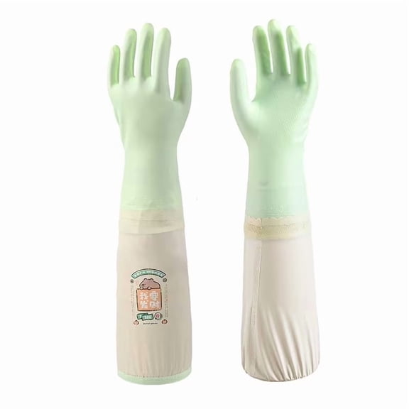 Extended PVC Cleaning Gloves - 2 Pack, Waterproof & Durable for Household Cleaning Tasks, 52×14cm (20.47×5.51inch)