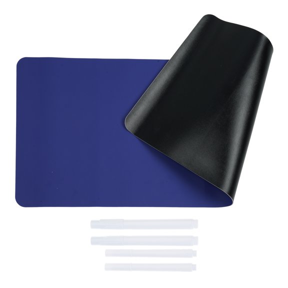Extended Pad Desk Mat, Drafting Print Work Top with Rubber Backing, Stable Placement for Gaming and Reading