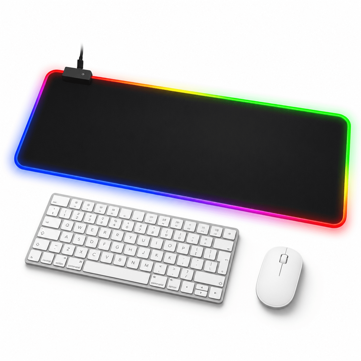 Extended RGB Gaming Mouse Pad, 14 Light Modes, Non-Slip Rubber Base ...
