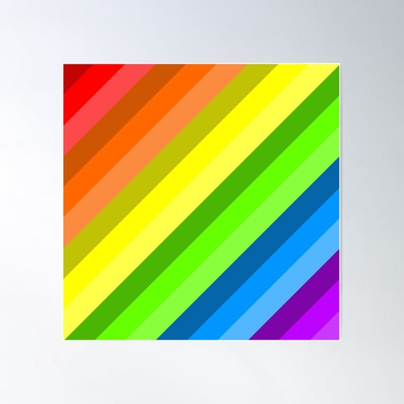 Extended Rainbow Poster Wall Art, Modern Wall Decor For Living Room Bedroom, 30x30 UNFRAMED