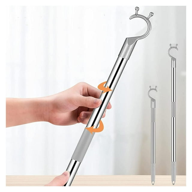 Extended Reach Stick Pole 56" Stainless Steel Long Reach Closet Pole