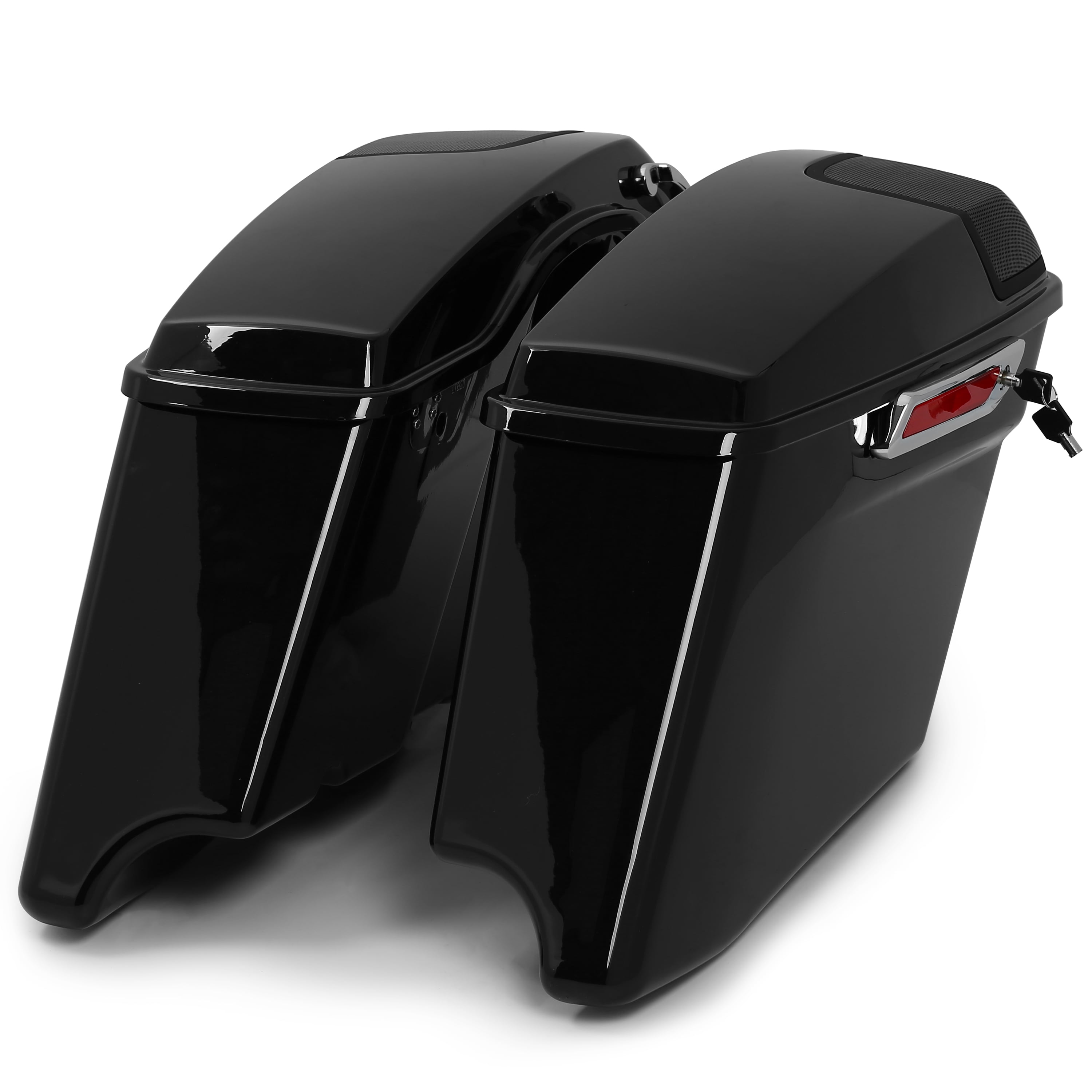Extended Saddle Bags For 19932013 Harley Tour w/Speaker Lids Lockable