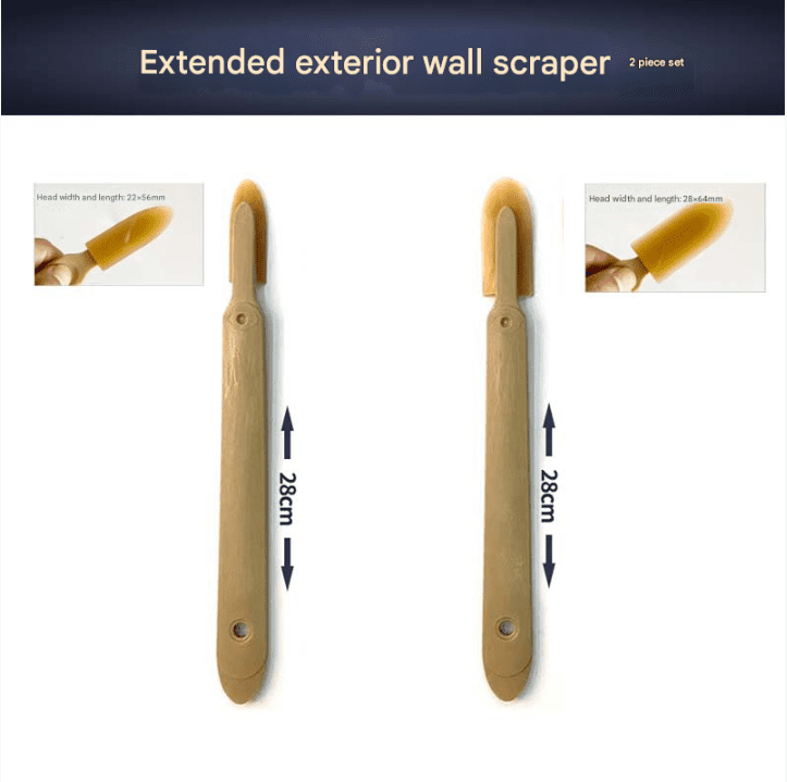 Extended Silicone Scraper Tool – Glass and Wall Sealant Scraper Blade ...