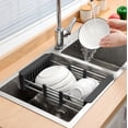 thumbnail image 1 of Extended Sink Drain Basket - Drain Basket for Kitchen Sink & Sink Drain Rack, Stainless Steel Retractable Heavy Duty Extender Basket, Ideal for Kitchen Sink Vegetable Washing & Food Drainage, 1 of 8