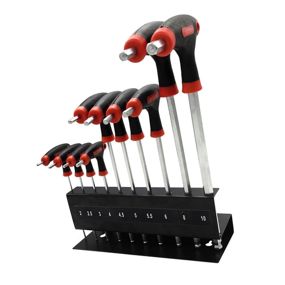 Extended T Handle Key Wrench in Ergonomic Plastic Design for Vehicle Servicing Maintenance Repair Tool Set