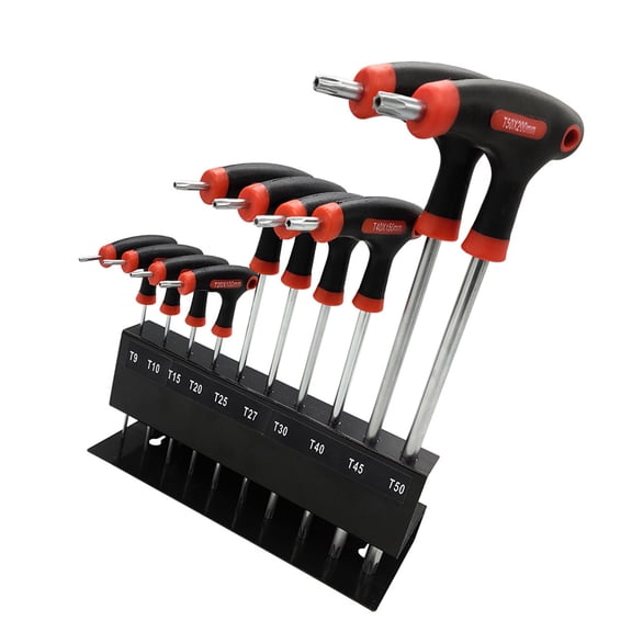 Extended T Handle Key Wrench in Ergonomic Plastic Design for Vehicle Servicing Maintenance Repair Tool Set