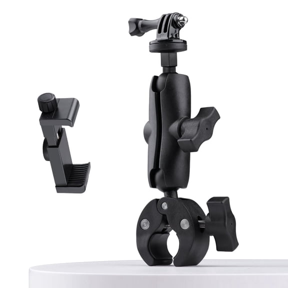 Extended Version 360 Rotation Adjustable Action Camera Bike Motorcycle Handlebar Holder with Phone
