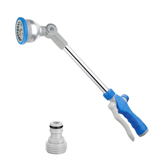 Extended Watering Wand Multi Pattern Garden Hose Nozzle High Pressure Sprinkler Head With 180 Degree Swivel For Car Wash