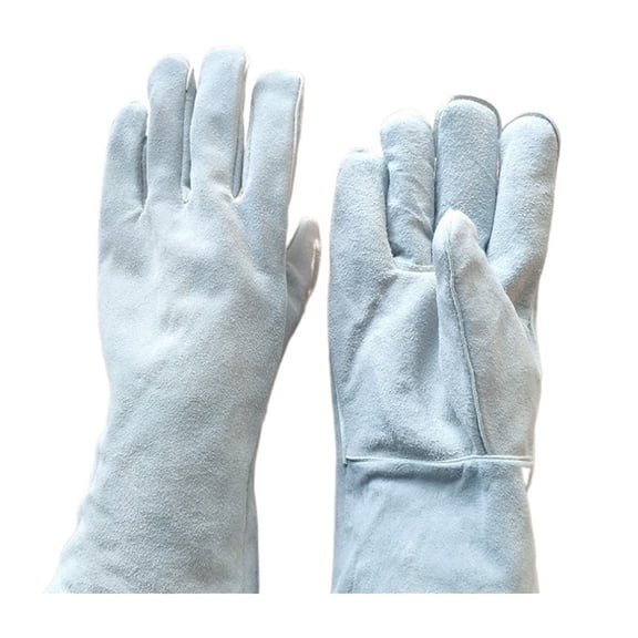 Extended Welding Gloves Leather Gloves High Temperature Flame Retardant Wear Resistant Welder Heat Insulation Gloves ,Widely Use