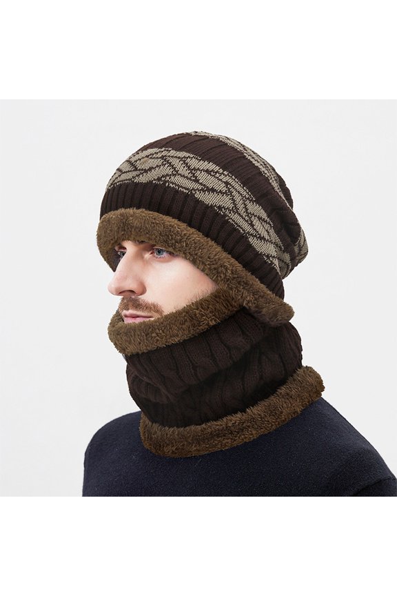 Extended Winter Hat Thermal Knit Scarf for Extreme Cold Weather Outdoor Unisex Protective Earflap