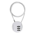 thumbnail image 1 of Extended Wire Rope Password Motorcycle Helmet Lock Wire Rope Padlock Smart Combination Lock Code Security Lock Digit Padlock SILVER, 1 of 8