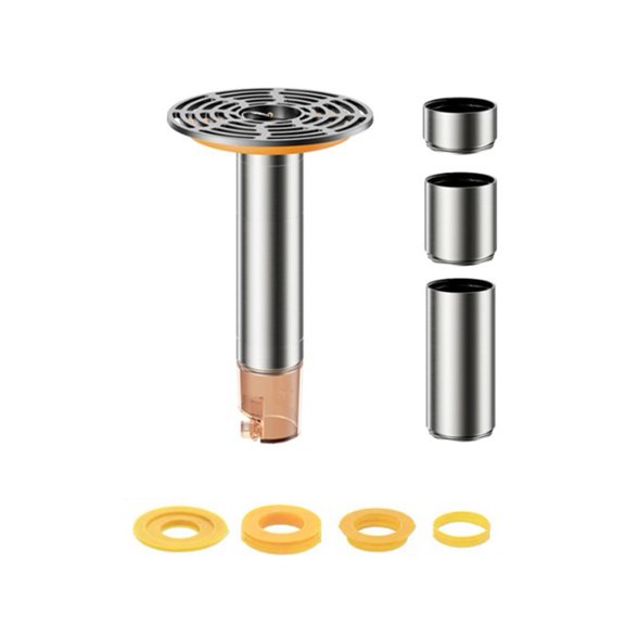 Extended floor drain inner core joint extension pipe to prevent backflow