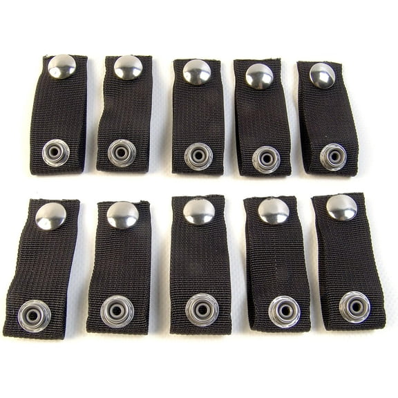 Extender Snaps for Your Boat Cover, Black (Extend A Snap), Adds 2" Inch, Finger Loop Built in, 10 Piece Set