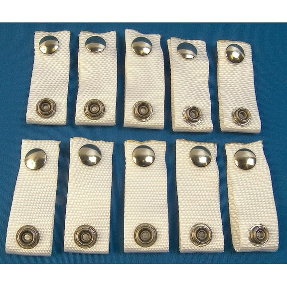 Extender Snaps for Your Boat Cover, (Extend A Snap), Adds 2" Inch, White, Finger Loop Built in, 10 Piece Set