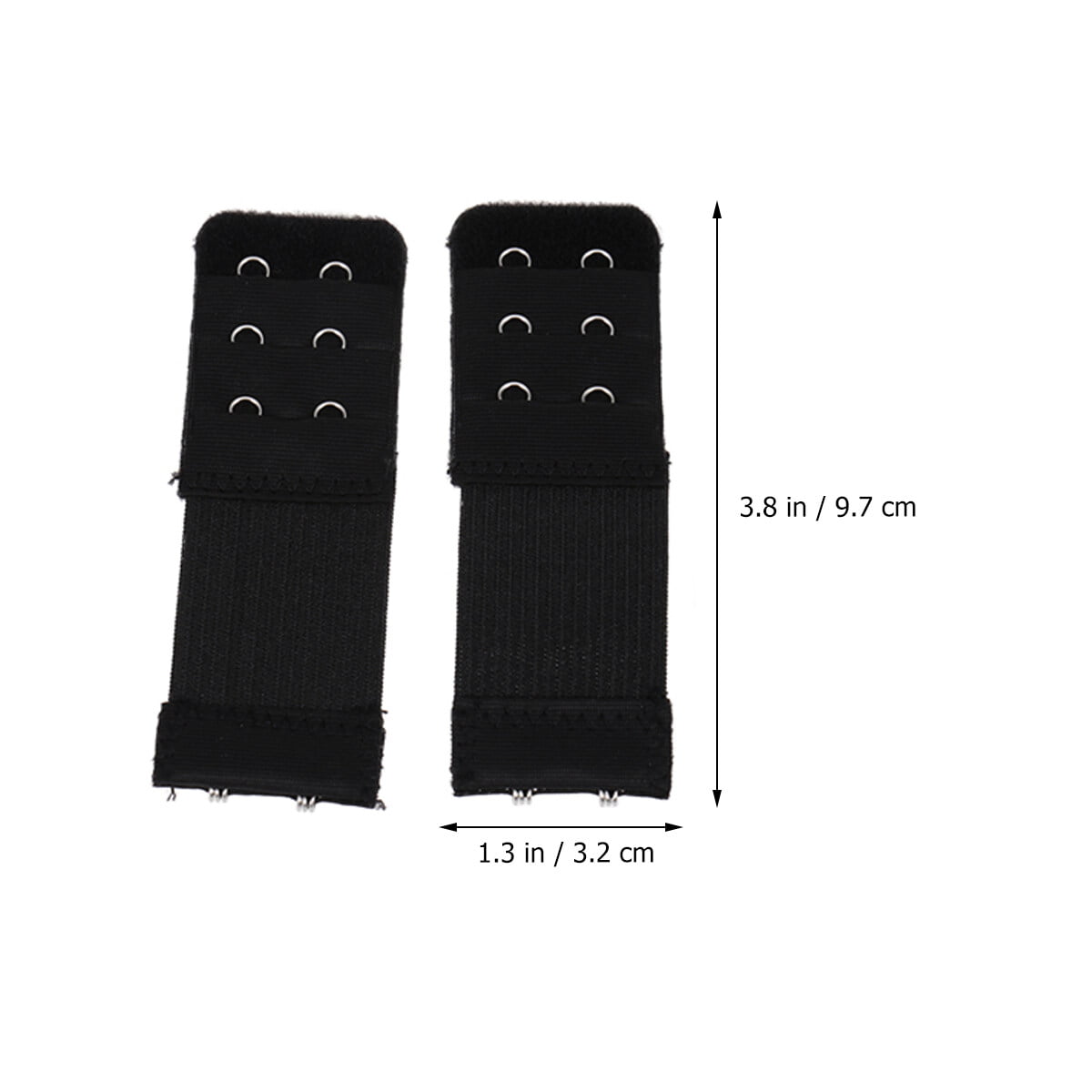 Besufy 10Pcs 3-Row 3-Hook Elastic Bra Band Extension Strap,Women Bra  Extender Clasp Strap Hooks Light Grey 