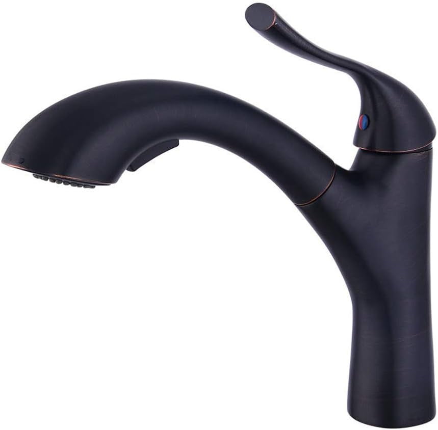 Extendible Pull Out Kitchen Sink Mixer Tap,2 Function Shower Head Dish