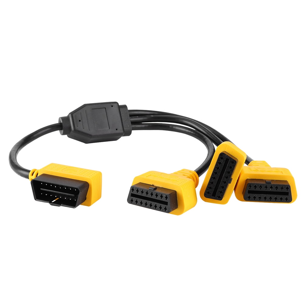 Extension Cable Diagnostic Extender Cord, PVC OBD2 Cable 1 To 3 Converter Adapter 50 Cm OBD2