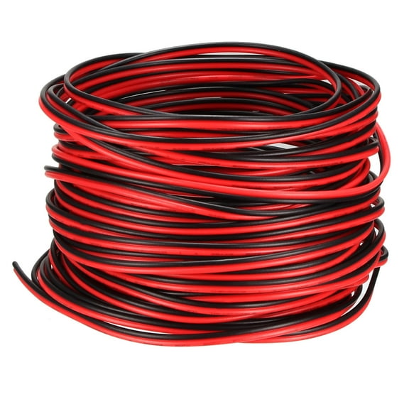 Extension Cable Wire Cord 2pin 26 AWG Parallel Wire 10M Length Red Black
