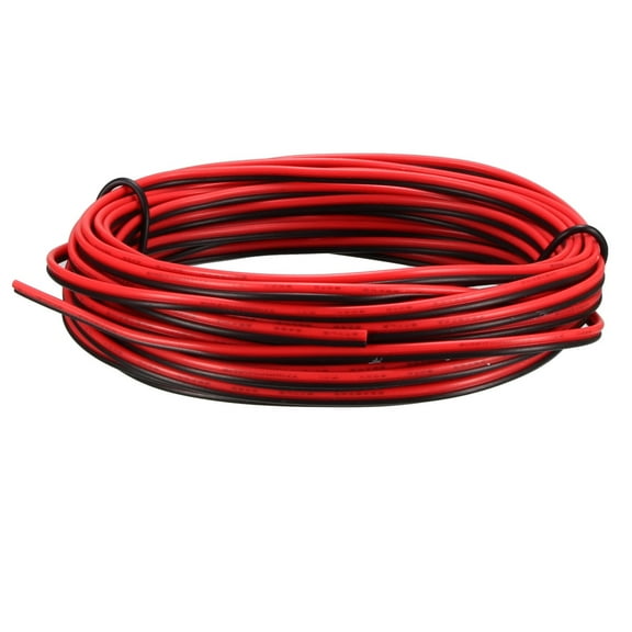 Extension Cable Wire Cord 2pin 28 AWG Parallel Wire 5M Length Red Black
