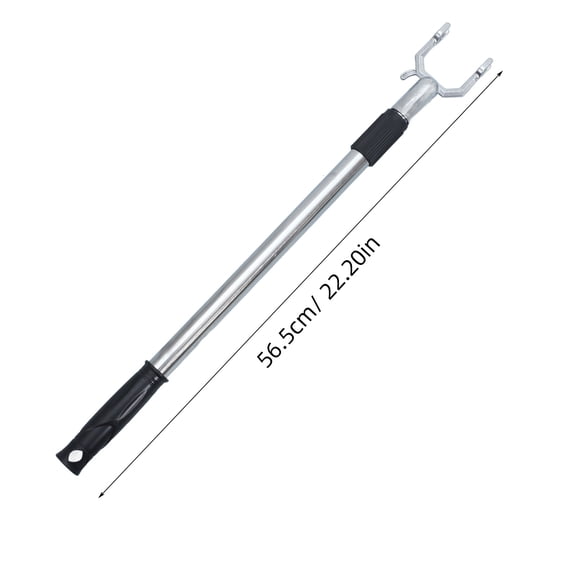 HEANUJJ Retractable Clothesline Rod Closet Ceiling Reach Pole Black 1Pack