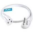 Extension Cord (1 Foot) 1 Outlet Flat Wire, 3Prong 45° Angled Flat